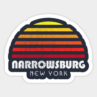 Narrowsburg New York Catskills NY Sunset Sticker